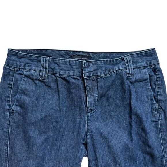 Womens Tommy Hilfiger Pre-Vintage 2008 Cropped Capri Dark Denim Jeans - Sz 10 - Picture 2 of 3